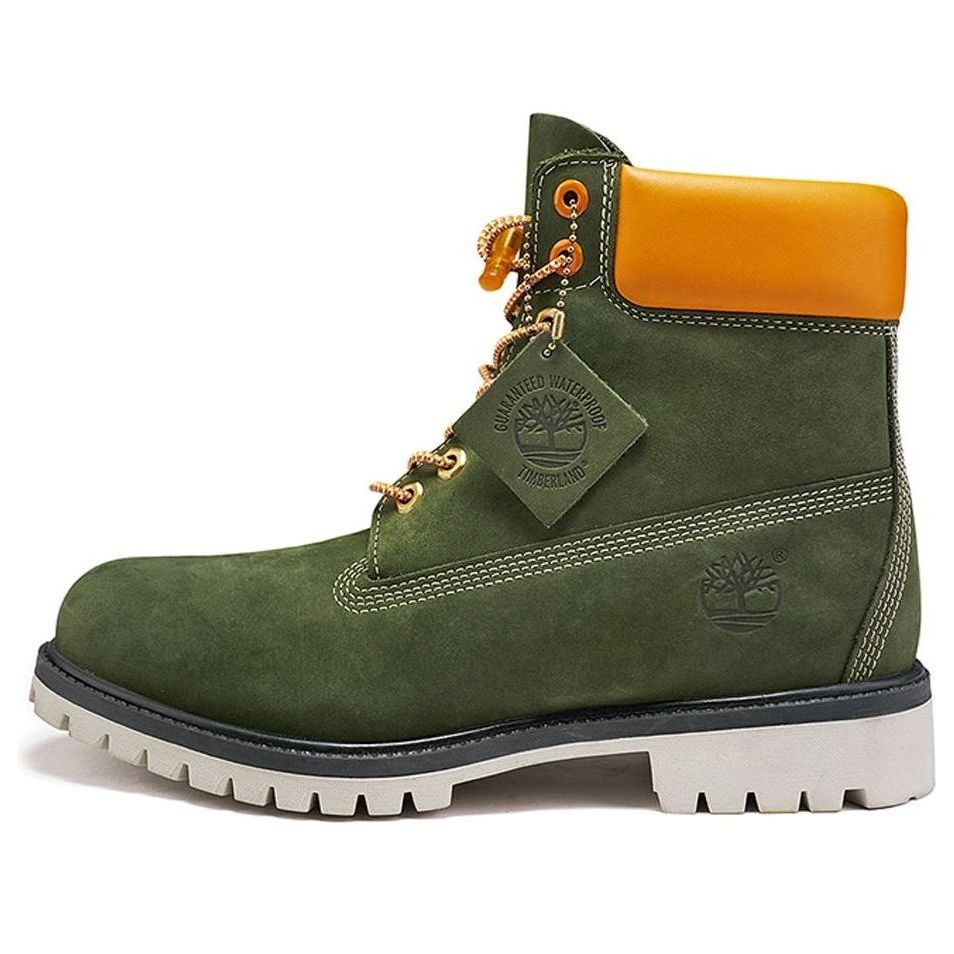 Timberland 6 Inch Premium Waterproof Boot 'Olive Green Orange' A2BB6