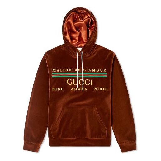 Gucci Chenille Embroidered Drawstring For Men Brown 595530-XJBTC-2073