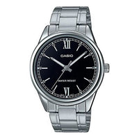 Casio Dress Minimalistic Stainless Steel Analog Watch 'Black Silver' MTP-V005D-1B22021