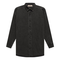 Fear of God Essentials SS22 Long Sleeve Denim Shirt 'Black' FOG-SS22-460