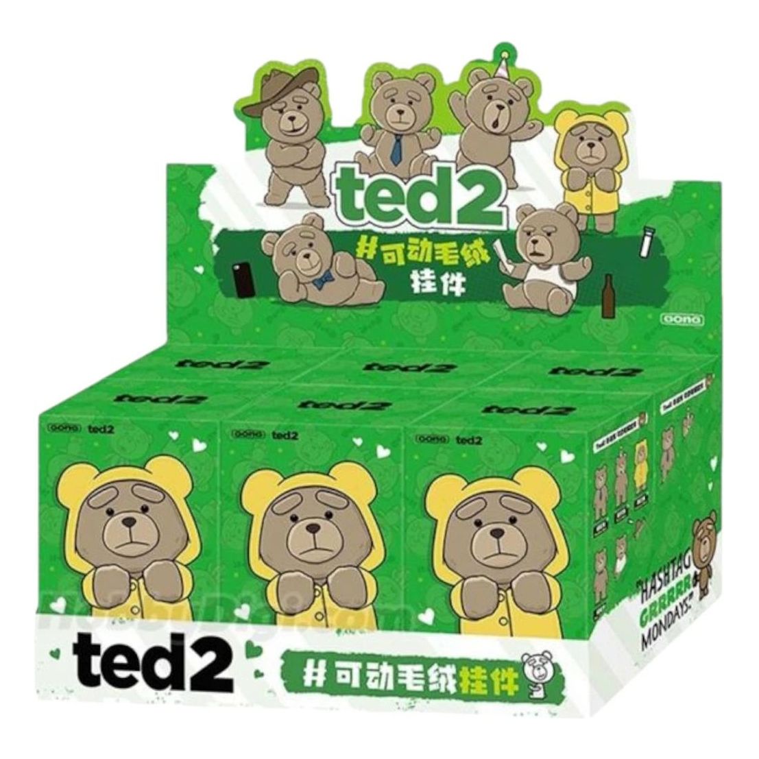 Pop Mart Ted2 Teddy Bear Action Plush Pendant Sealed Case (6 Blind Boxes) PPMT-2503-0035