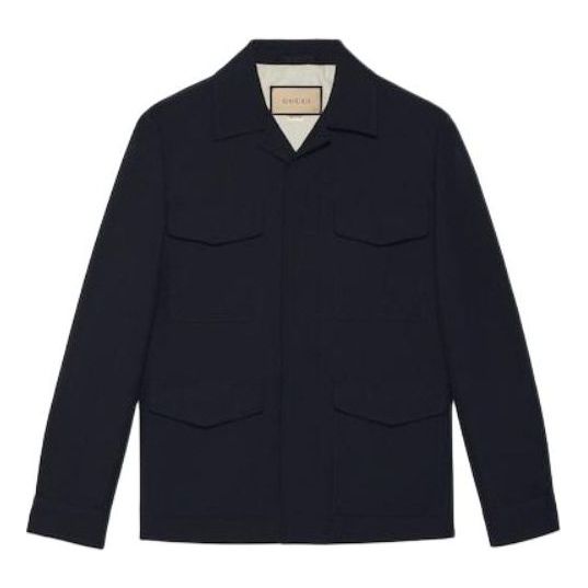Gucci Wool Twill Jacket 'Dark Navy' 76252-6ZAPO5-4590