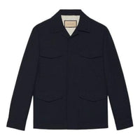 Gucci Wool Twill Jacket 'Dark Navy' 76252-6ZAPO5-4590