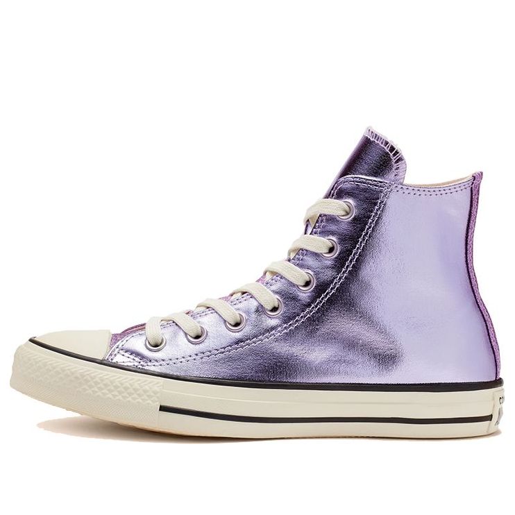 (WMNS) Converse Chuck Taylor All Star Shiny Metal High Top Purple 564852C