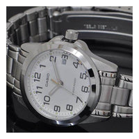 CASIO Male DRESS Japan / South Korea Fashion Mens Silver Analog MTP-1215A-7B2DF