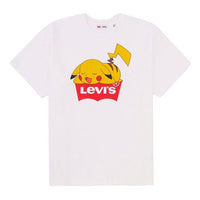Levis x Pokmon Crossover Pikachu Printing Round Neck Short Sleeve Unisex White 59194-0002