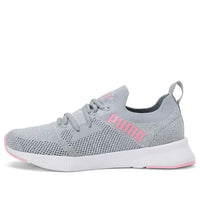 (WMNS) PUMA FLYER RUNNER ENGINEER KNIT WNS 'Grey Pink' 192791-02