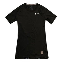 Nike Pro Men's Sports Running Fitness Training Tight Stretch Breathable Short-sleeved Black 933317-010