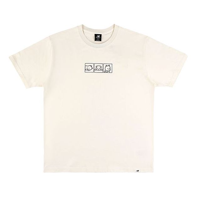 New Balance x Noritake Unisex Printing Round-neck Ivory AMT12389-RSI