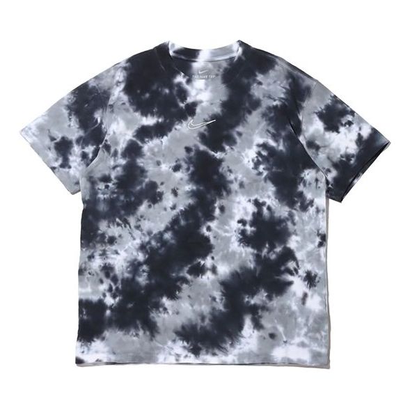 Nike Sportswear Sports Loose Tie Dye Printing Round Neck Short Sleeve Gray DB6150-101