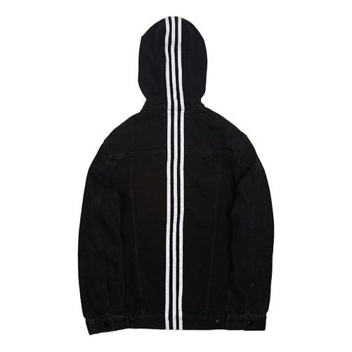 (WMNS) adidas x Naked Denim Hooded Jacket Black CY4788
