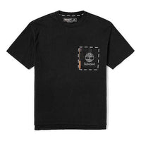 Men's Timberland Casual Loose Round Neck Short Sleeve Black A22SN001