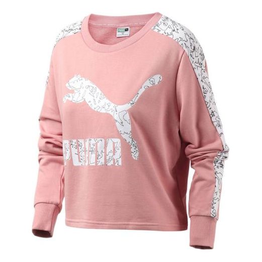 (WMNS) PUMA Classics Logo Crew AOP 595906-14