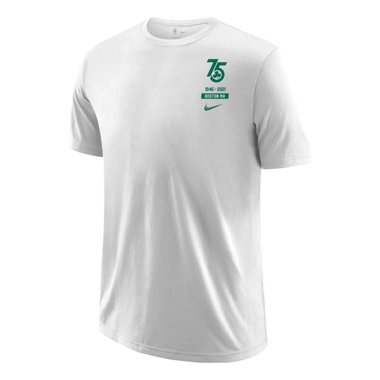Men's Nike NBA Boston Celtics Numeric Printing Round Neck Short Sleeve White T-Shirt DA7283-100