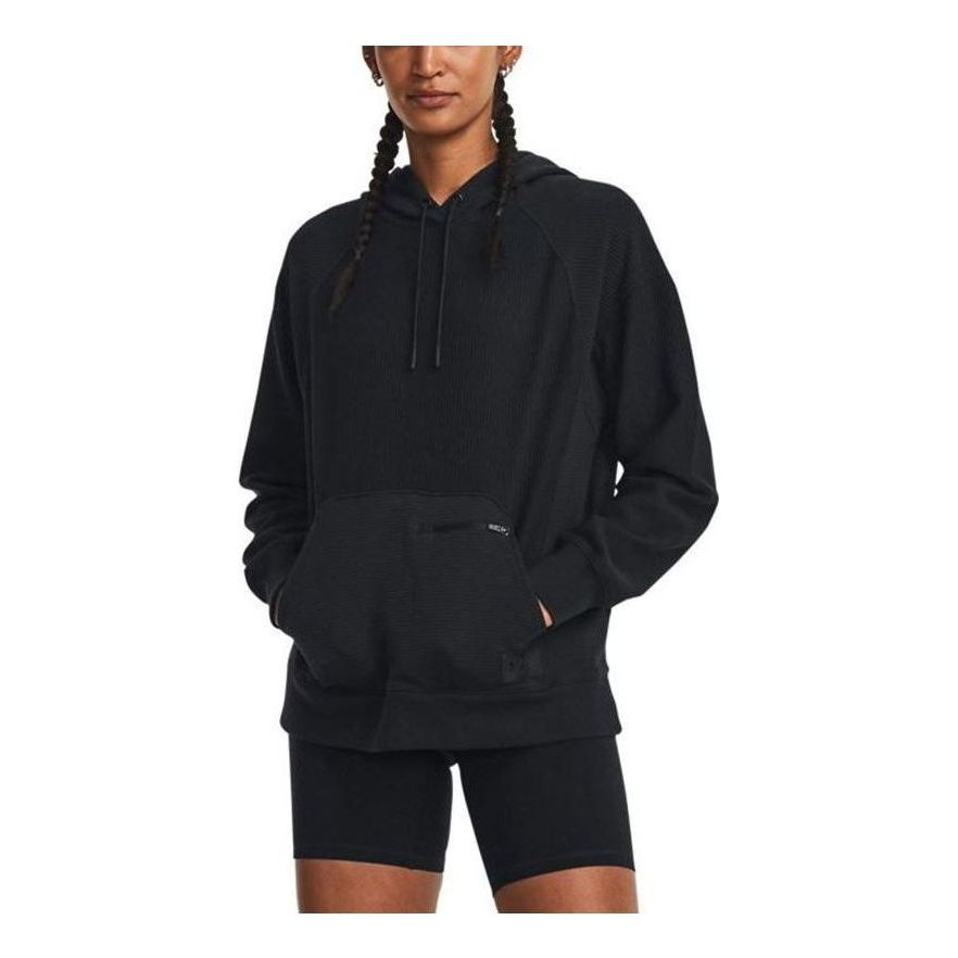 (WMNS) Under Armour Ottoman Fleece Hoodie 'Black' 1379775-001