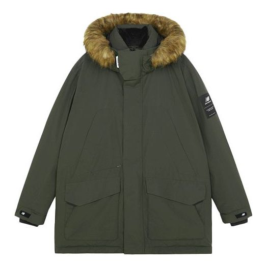 New Balance Warm Hooded Down Jacket 'Green' 5PB42201-KH