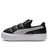 (WMNS) PUMA Suede Mayu Slip-on Shoes Black/White 383827-01