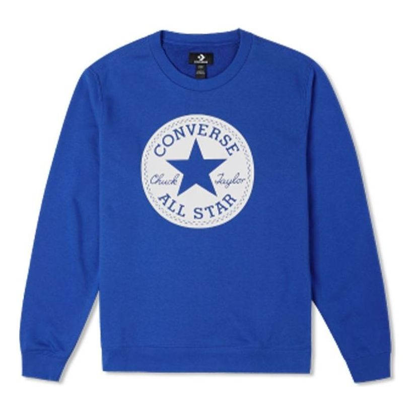 Converse Go-To Chuck Taylor Patch French Terry Crew Sweatshirt 'Blue' 10023855-400