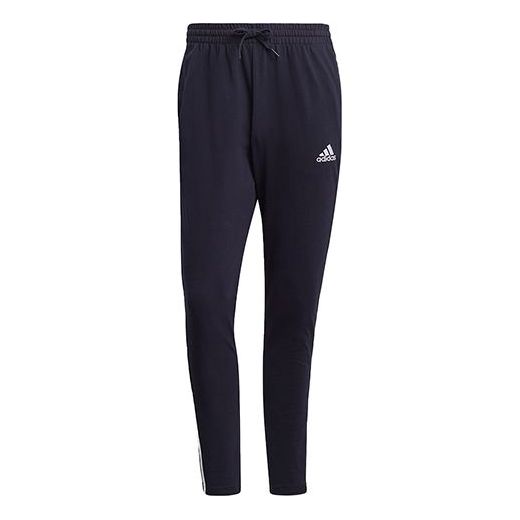 adidas Casual Sports Side Stripe Elastic Waistband Long Pants Blue GK8997