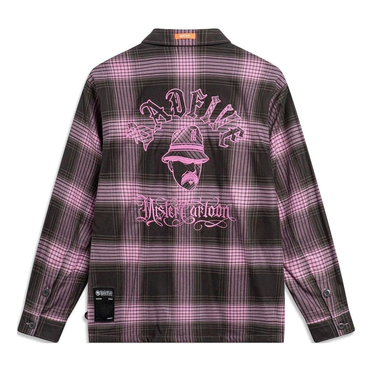 Li-Ning x Mister Cartoon BadFive Graphic Plaid Shirt 'Grey Pink' AFDT855-2