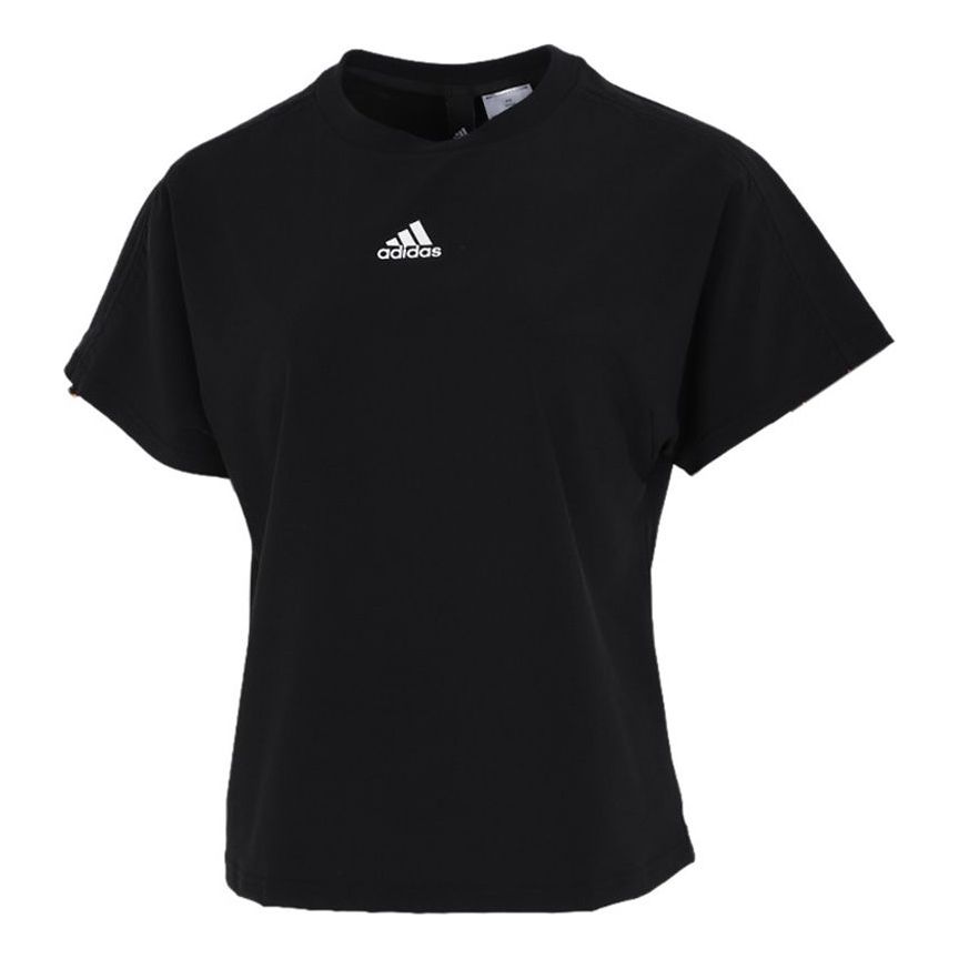 (WMNS) adidas Tech Woven t-shirt 'Black' GP0592