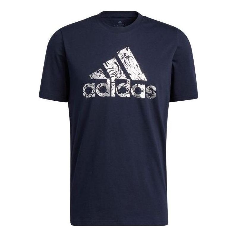 adidas Liquid Foil Badge of Sport Graphic Tee 'Legend Ink' HK9159