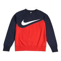 Nike Logo Large Splicing Round Neck Pullover Red BV5305-657