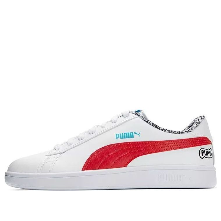 PUMA Smash V2 'Me Happy - White Red' 386396-01