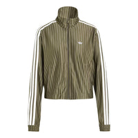 (WMNS) adidas Firebird Pinstripe Track Jacket Asia Sizing 'Branch Silver Metallic' KR6520