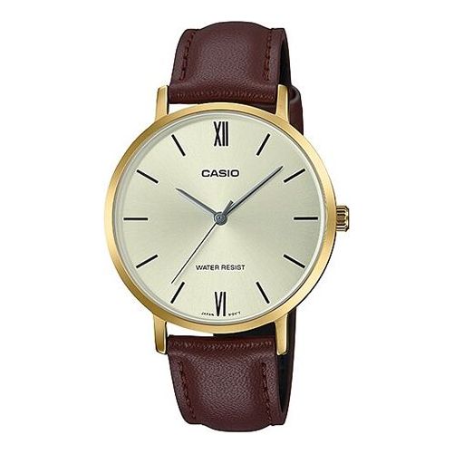 CASIO Quartz Waterproof Brown Analog LTP-VT01GL-9B