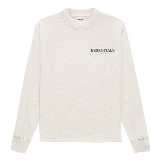 (GS) Fear of God Essentials FW21 Ls Tee Light Heather Oatmeal FOG-FW21-154