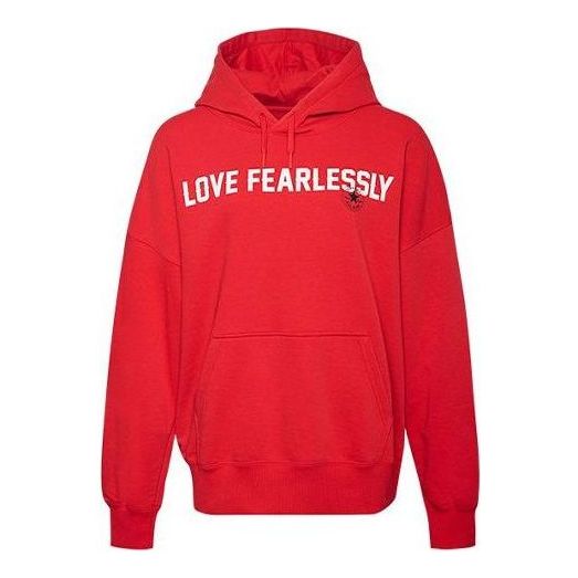 (WMNS) Converse Love The Progress 2.0 Oversized Pullover Hoodie 'Red' 10020734-A02