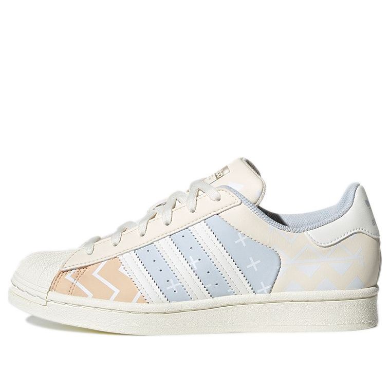 (WMNS) adidas originals Superstar Comfortable Wear-Resistant Sneakers Creamy 'Cream Light Bluegray' GW3310