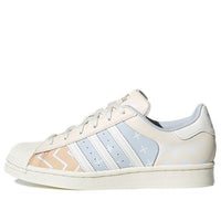 (WMNS) adidas originals Superstar Comfortable Wear-Resistant Sneakers Creamy 'Cream Light Bluegray' GW3310