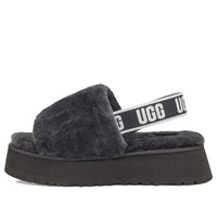 (WMNS) UGG Disco Slide Thick Sole Gray Slippers 1112258-DGRY