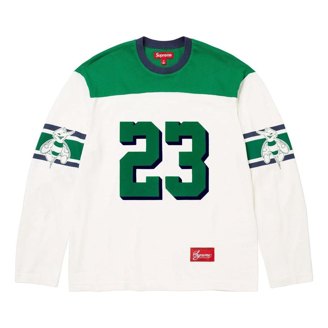 Supreme FW23 Week11 Bumblebee Long Sleeve Jersey 'Green' SUP-FW23-189