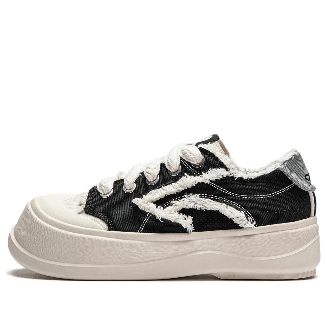 (WMNS) Li-Ning Sugar Platform 'Black Creamy White' AGCU046-1