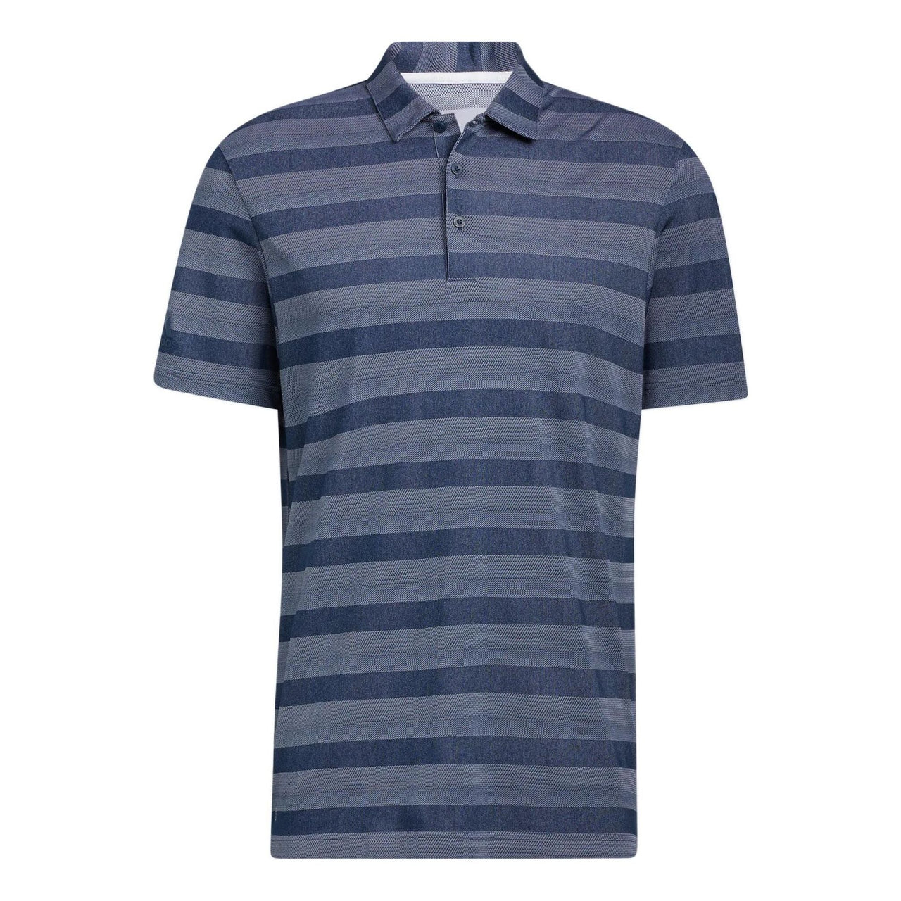 Men's adidas SS22 Stripe Printing Short Sleeve Blue Polo Shirt HE2298
