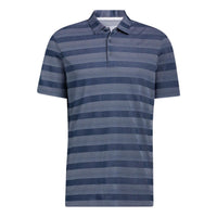Men's adidas SS22 Stripe Printing Short Sleeve Blue Polo Shirt HE2298