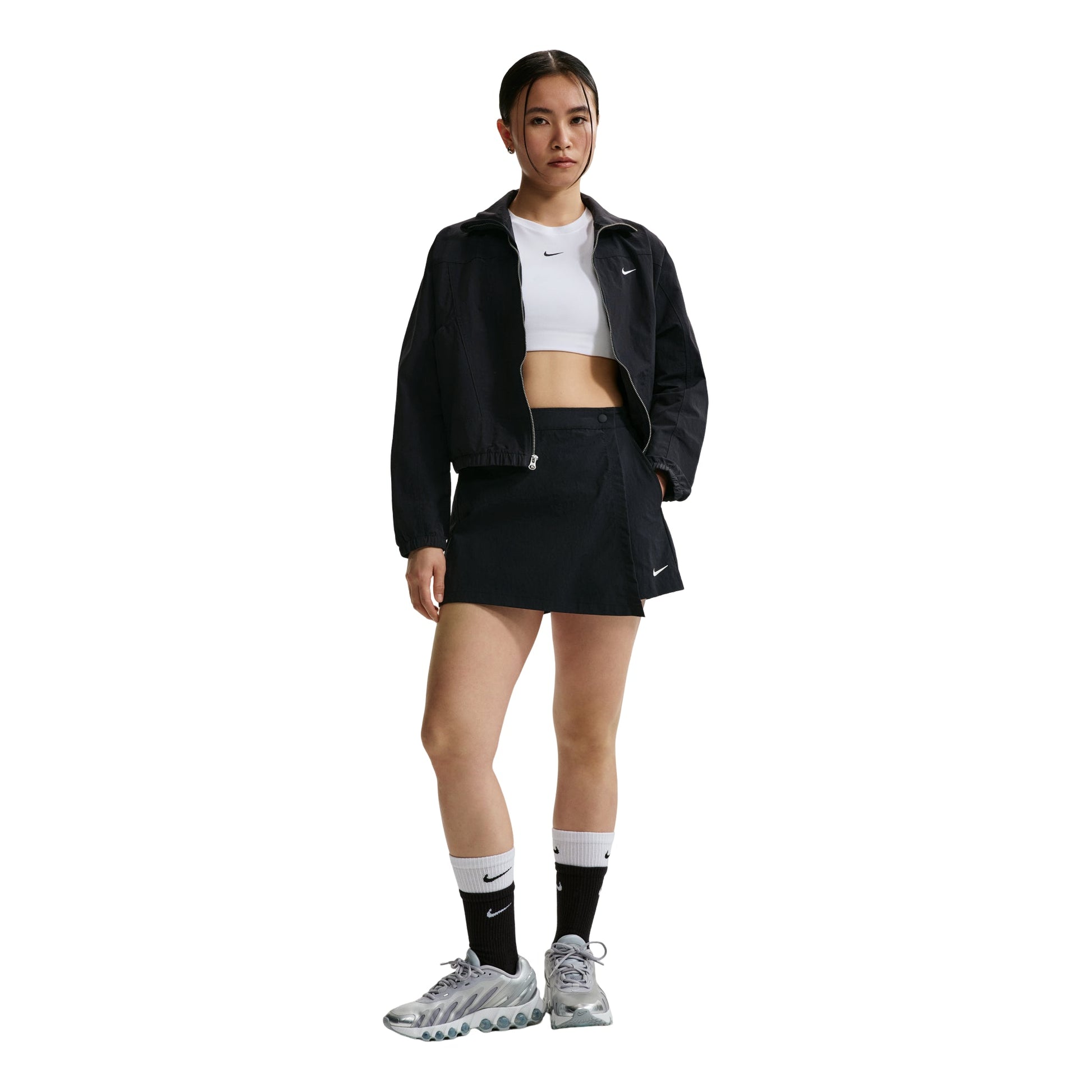 (WMNS) Nike Sportswear Mid-Rise Skort 'Black' IR1649-010