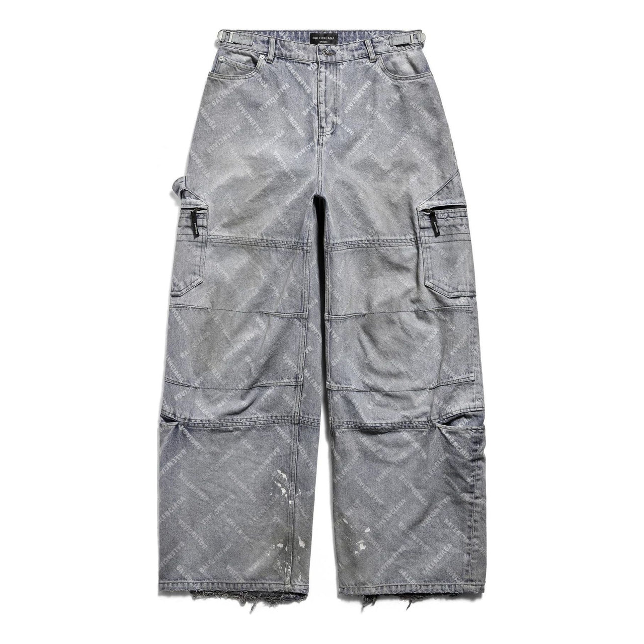 Balenciaga Bal Diagonal Allover Cargo Pants 'Light Blue' 767971TDW144979