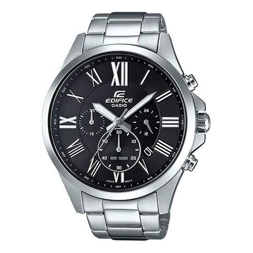 CASIO Stainless Steel Strap Mens Black Analog EFV-500D-1A