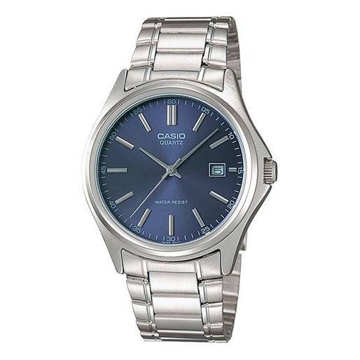 CASIO Waterproof Stainless Steel Strap Blue Dial Mens Blue Analog MTP-1183A-2A