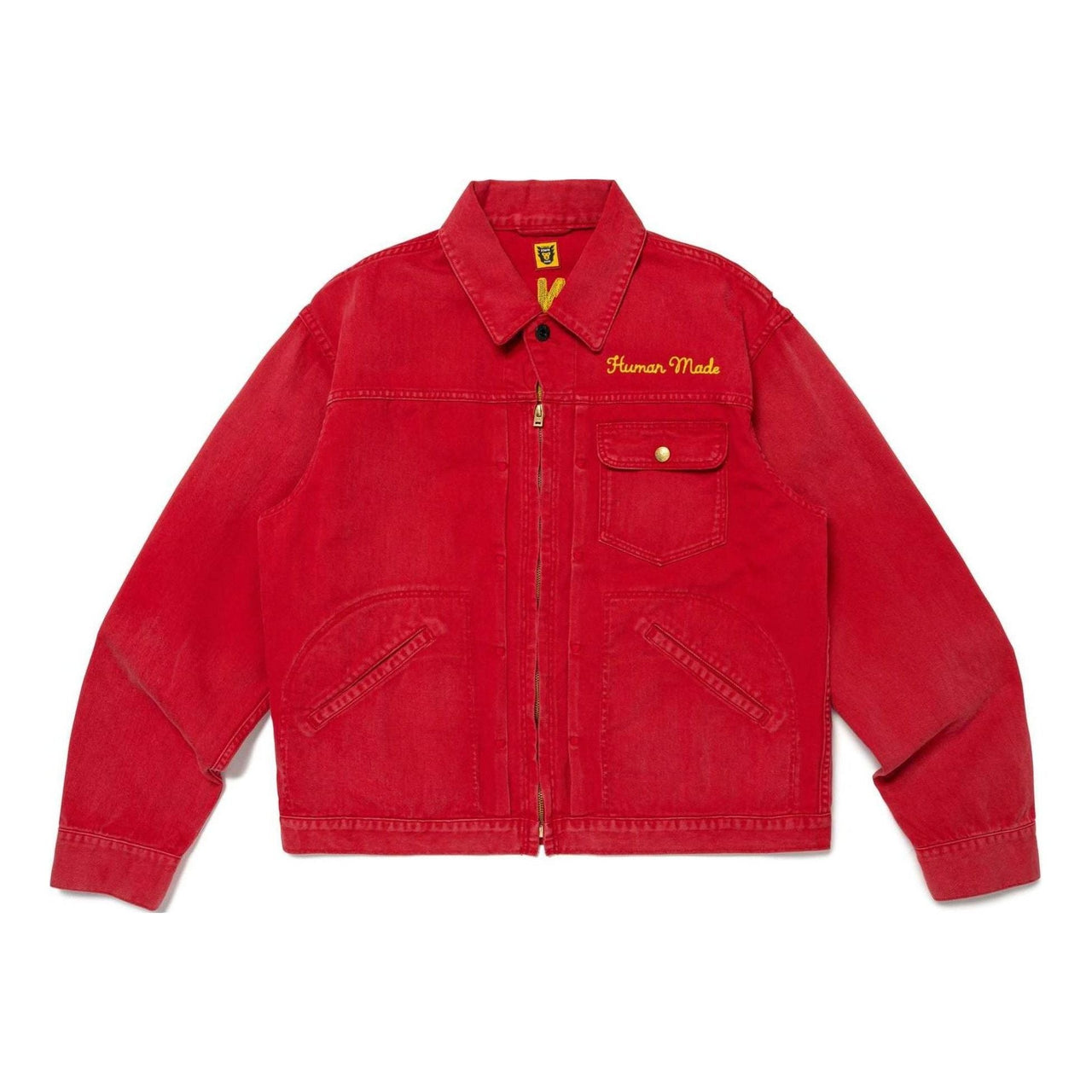 HUMAN MADE Zip-Up Work Jacket 'Red' HM27JK014
