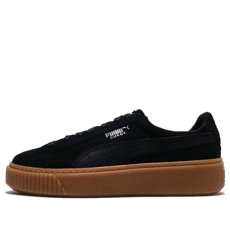 (WMNS) PUMA Suede Platform Animal Low Top Black 365109-01
