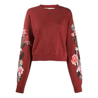 (WMNS) Off-White Flower Printed Sweater Burgundy OWBA026E190030662410