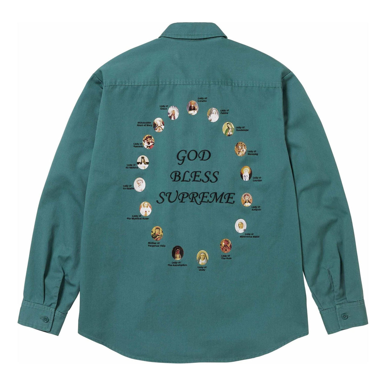 Supreme Our Lady Work Shirt 'Teal' SUP-SS24-181