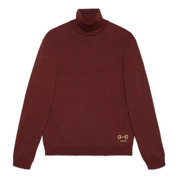 Gucci Wool Sweater With Horsebit Intarsia 'Bordeaux' 729476-XKCOR-6187