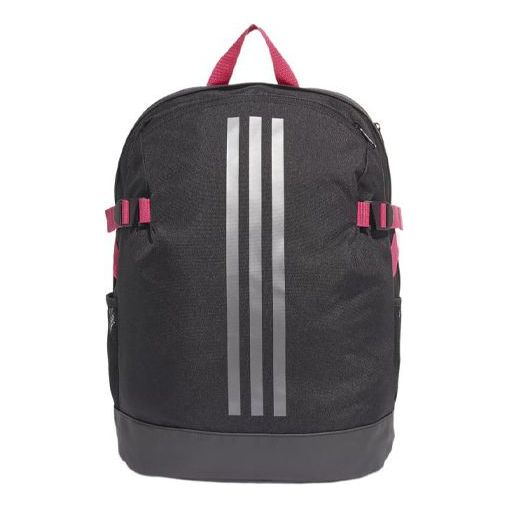 adidas Large Logo Athleisure Casual Sports Backpack Unisex Black Pink DZ9439