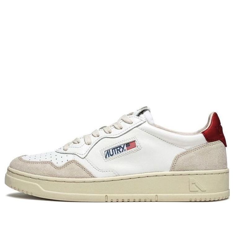 (WMNS) Autry Medalist Low 'White Red Suede' AULW-LS43